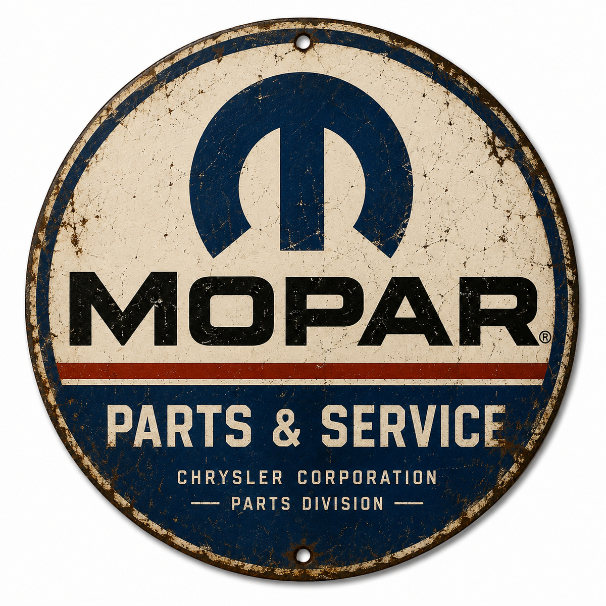 Mopar Parts & Service Vintage Sign – 320mm – Hand Painted to Order
