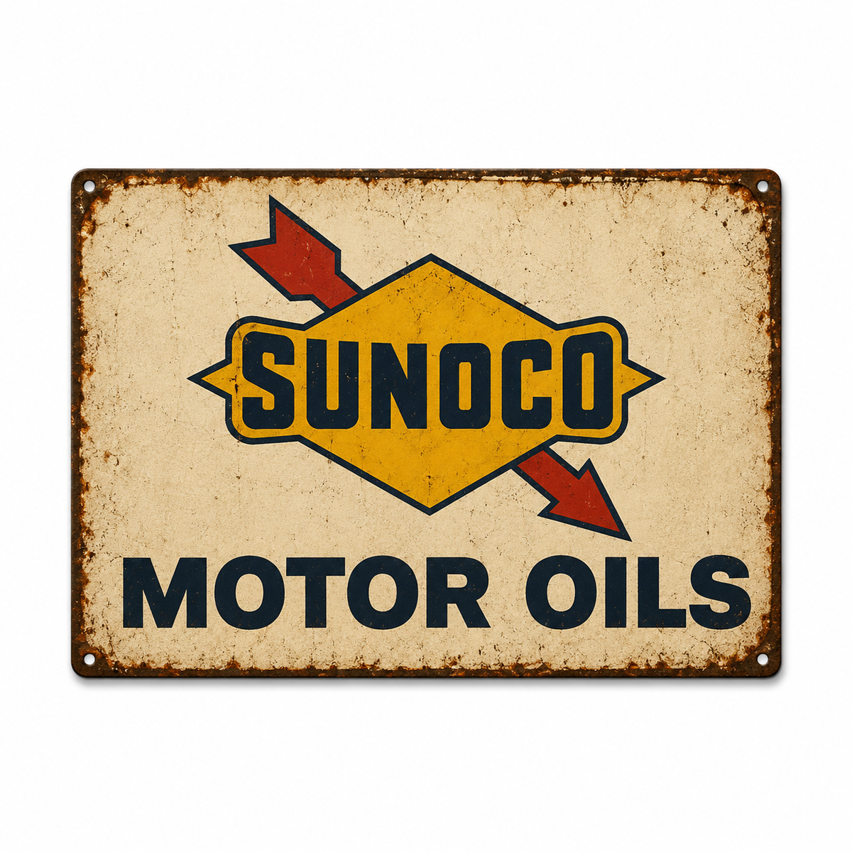 Sunoco Motor Oils Vintage Sign – Hand Painted to Order