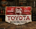 Hand Painted Vintage Toyota Genuine Parts Sign