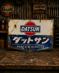 Hand Painted Vintage Datsun Parts & Service Sign