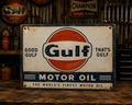 Hand Painted Gulf Motor Oil Sign