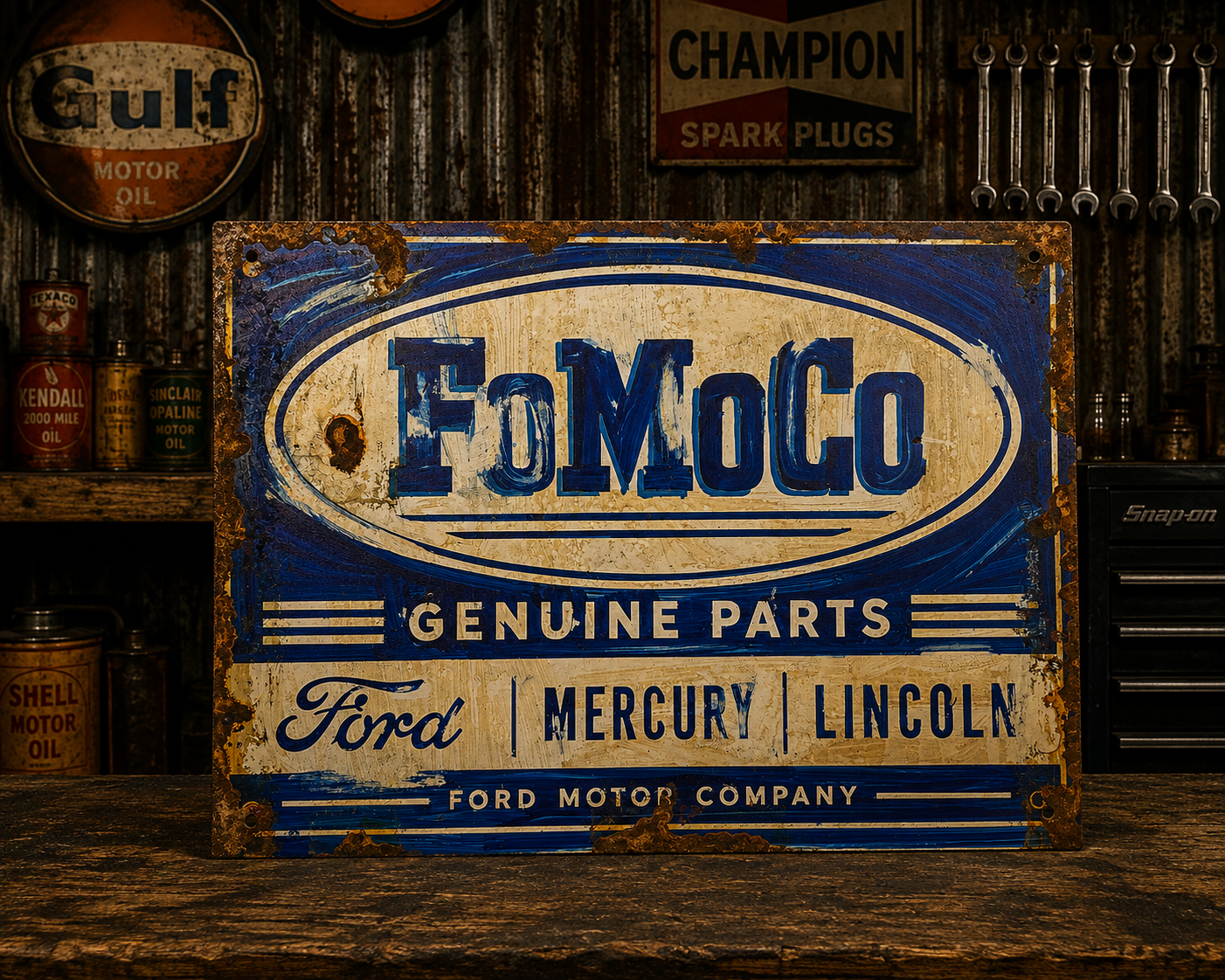 FoMoCo Genuine Parts Vintage Style Sign