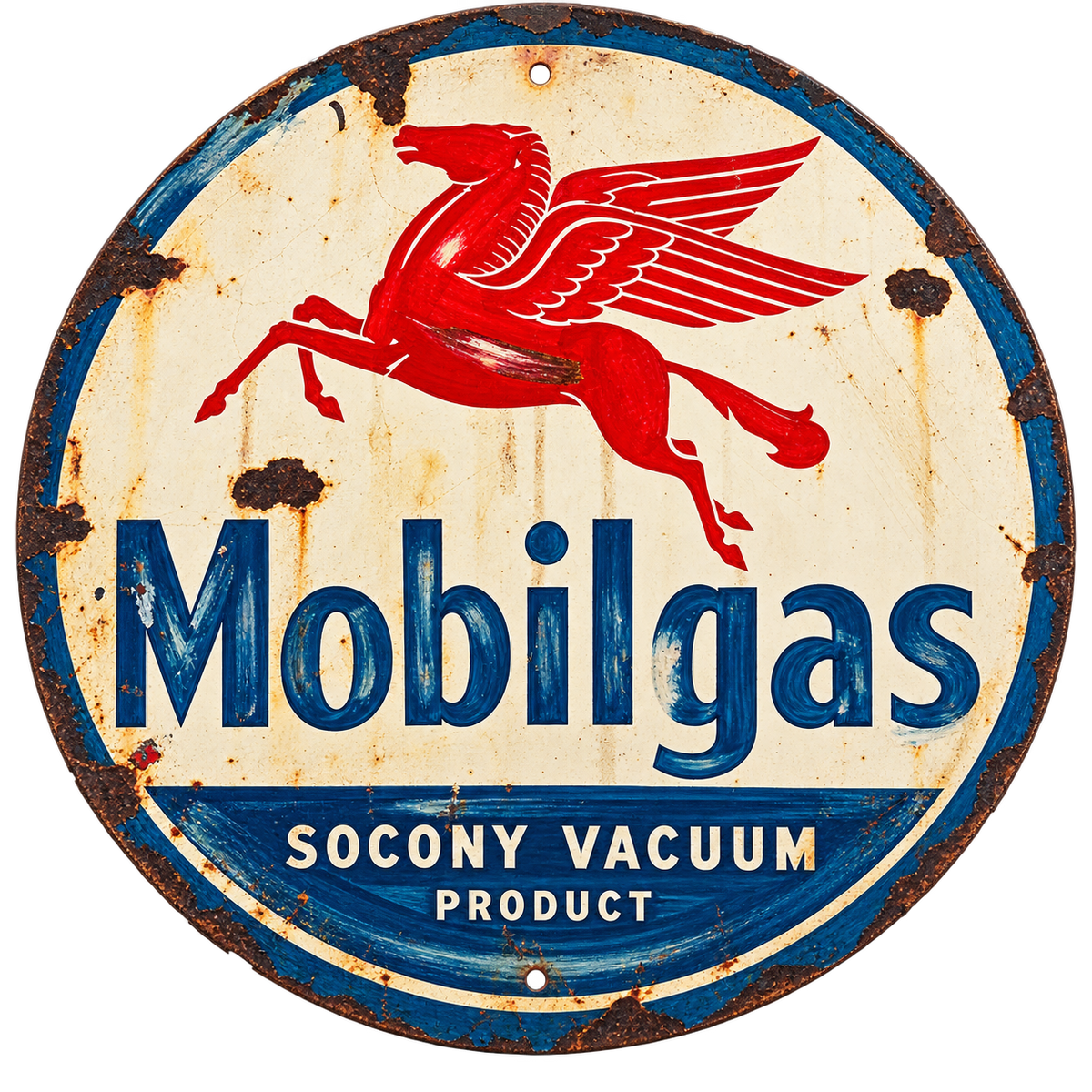 Hand Painted Mobilgas Pegasus Sign – 320mm