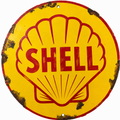 Hand Painted Vintage Shell Sign