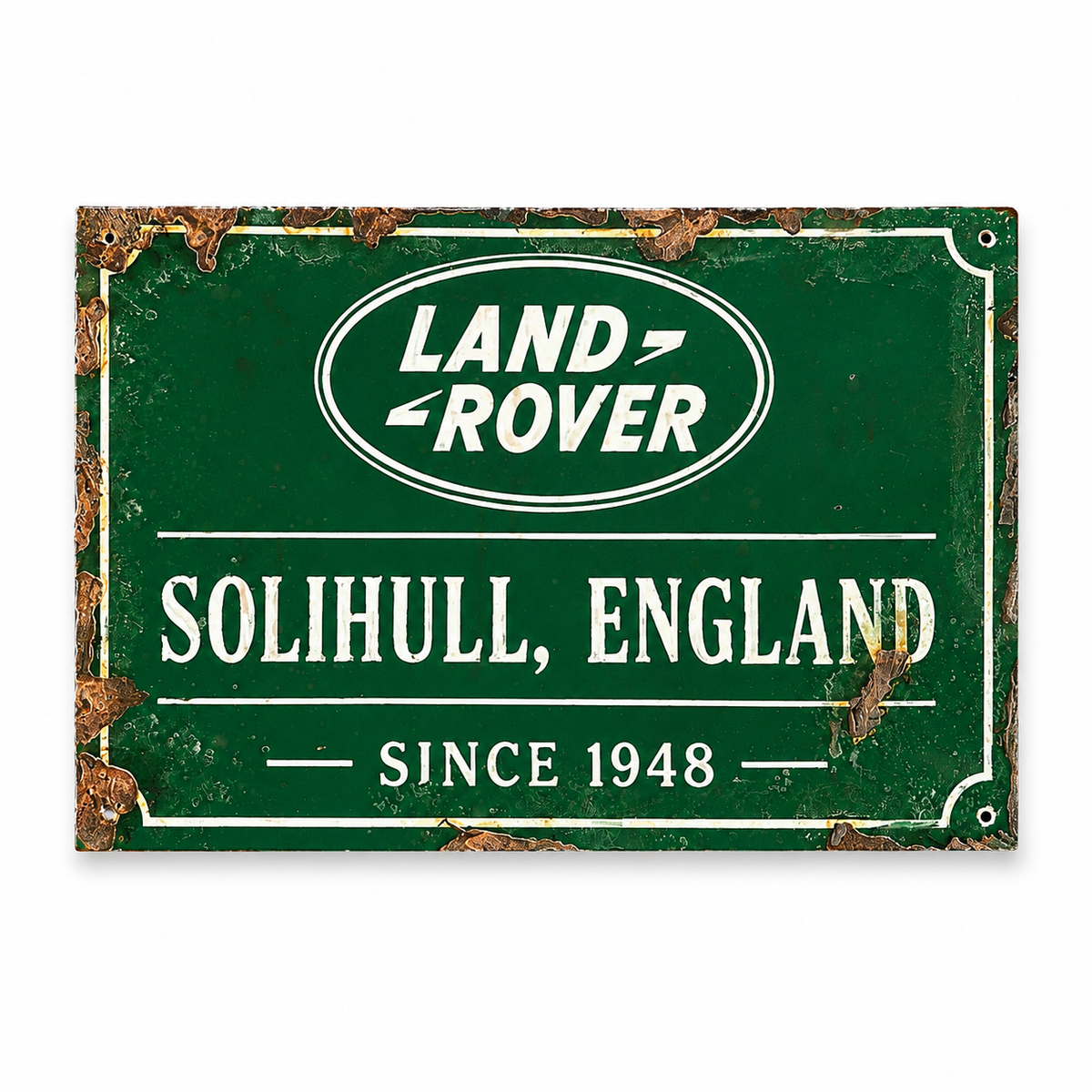 Hand Painted Vintage Land Rover Solihull Sign