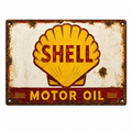 Hand Painted Vintage Shell Motor Oil Sign
