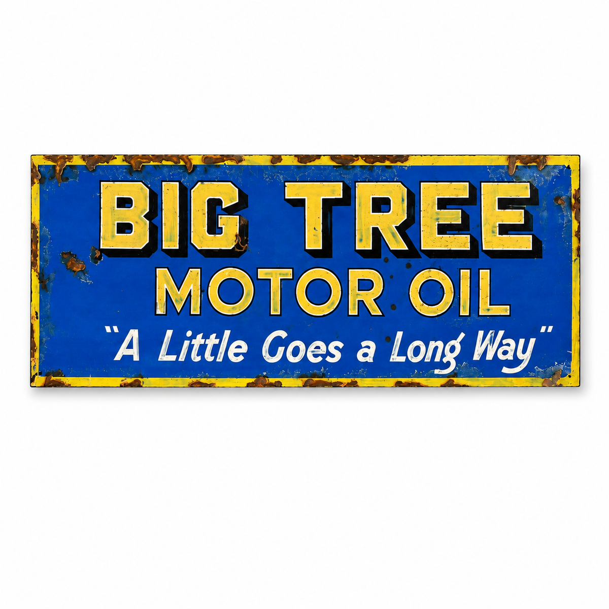 Big Tree Motor Oil Vintage Sign LARGE