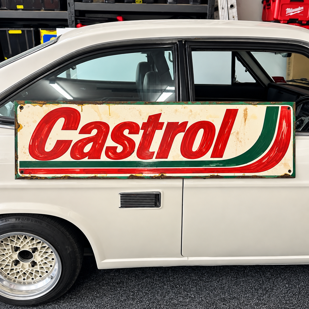Vintage Castrol Sign – Hand Painted – 1100 × 300mm