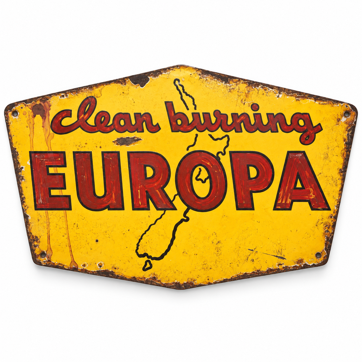 EUROPA – Vintage Style NZ Oil Sign