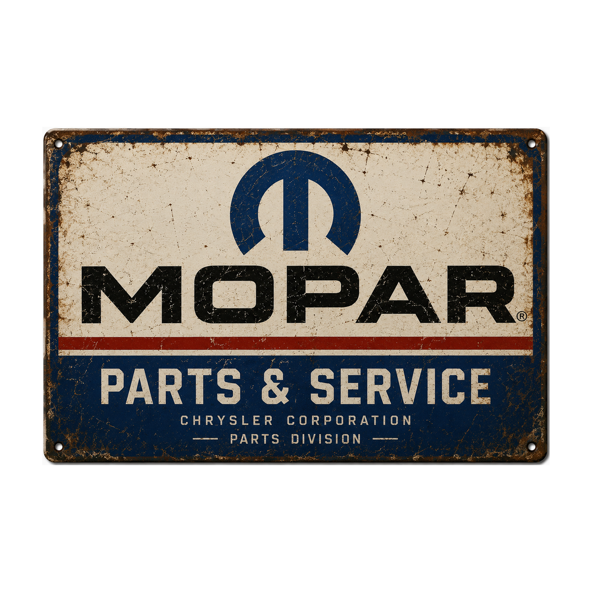 Mopar Parts & Service Vintage Sign – 600x400mm – Hand Painted to Order